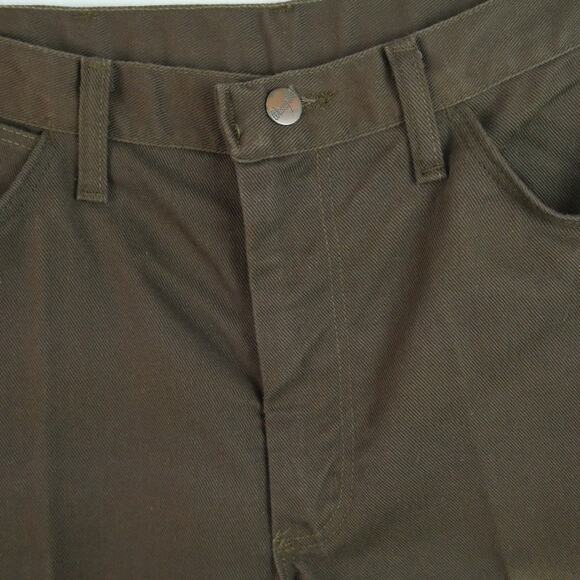 Vintage Wrangler Mens Pants Bootcut Western Rodeo Brown 70s 31 x 32 USA - Picture 3 of 11